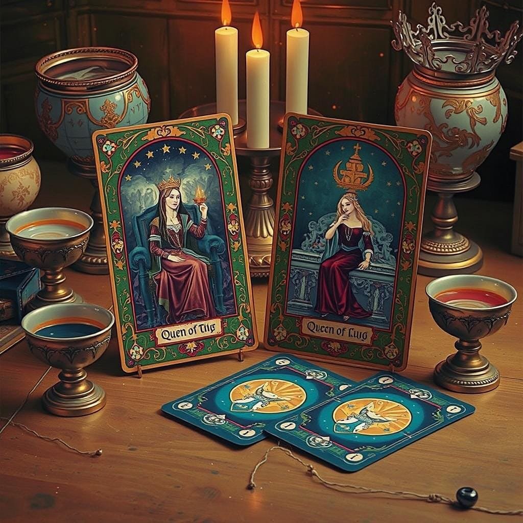 Tirage sentimental Tarot et Oracle 6 Reine de coupe reine